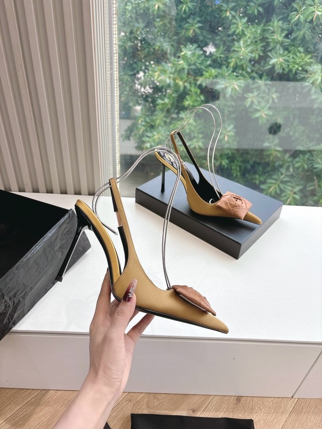 YSL AMALIA slingback pumps in satin crepe 21025-6