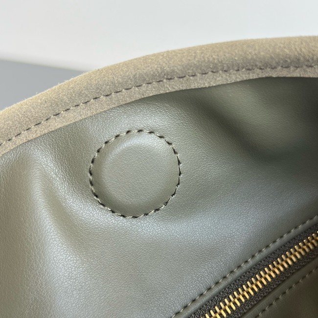 Bottega Veneta Hop calf leather Suede 796262 light gray