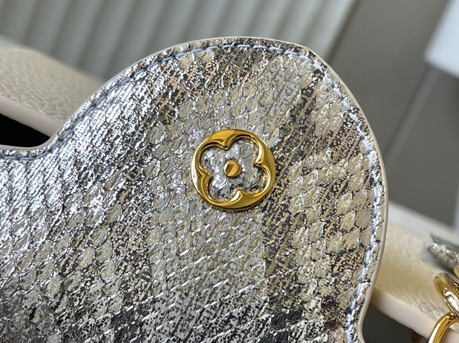 Louis Vuitton Capucines BB M89369 Cream&gray Snake skin