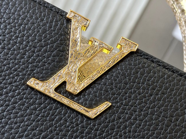 Louis Vuitton Capucines BB M89369 black&gold Snake skin