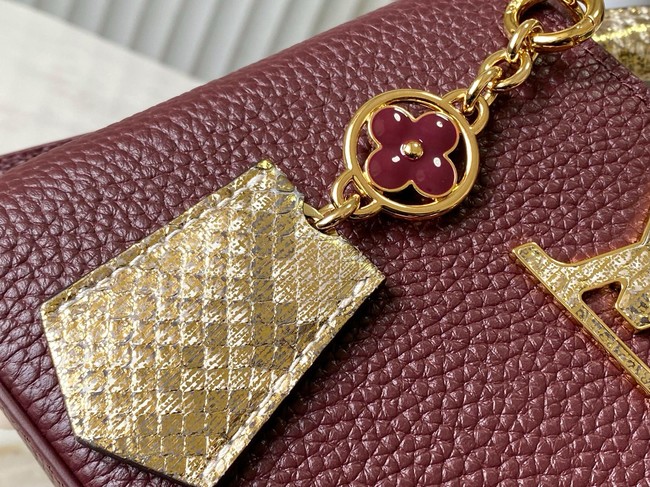 Louis Vuitton Capucines Mini M89369 Grenat Red&gold Snake skin