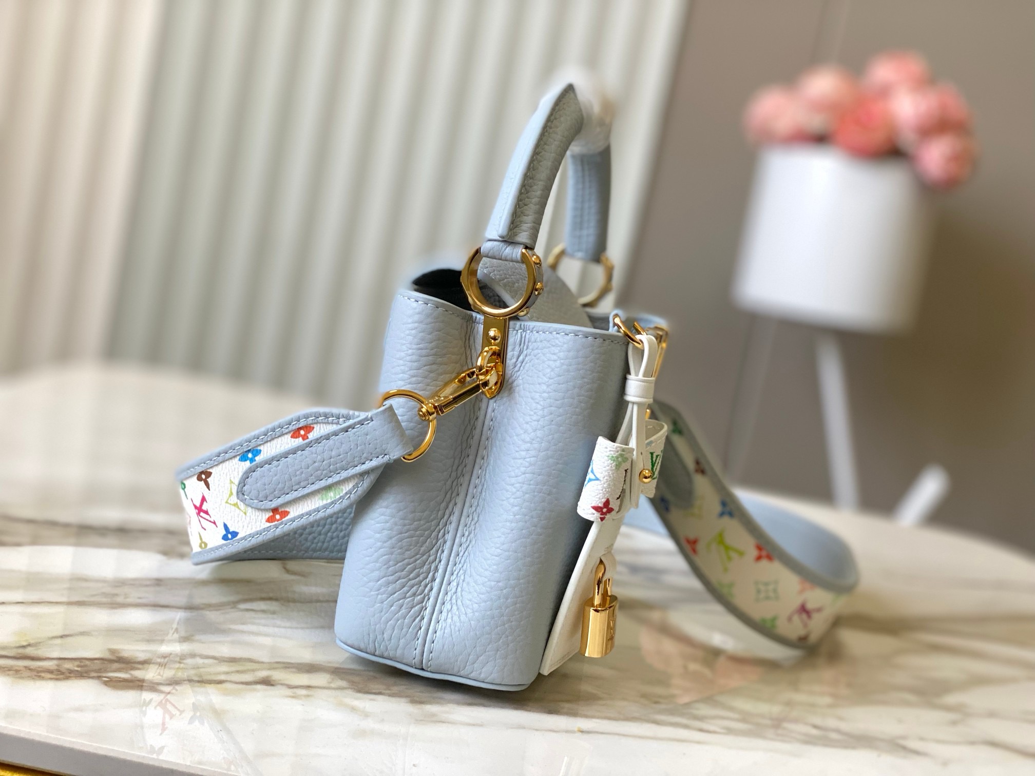 Louis Vuitton NEW LV x TM Capucines MINI M27639 Olympic Blue