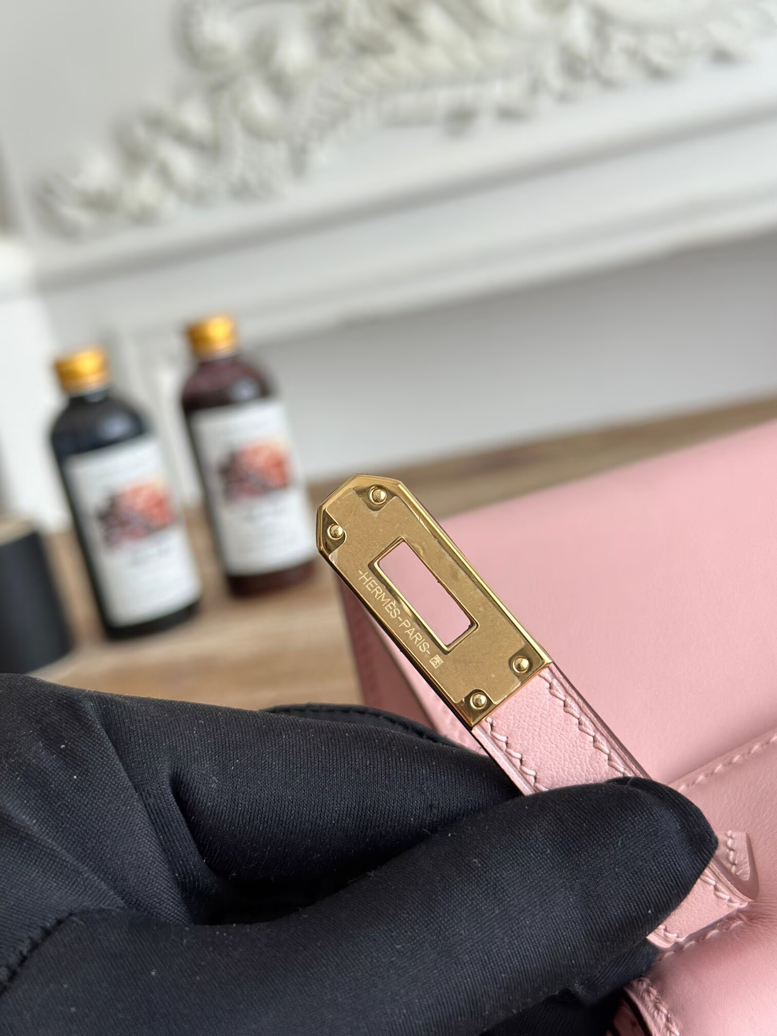 Hermes Original Swift Leather Mini Kelly K22CM H23560 Light Pink