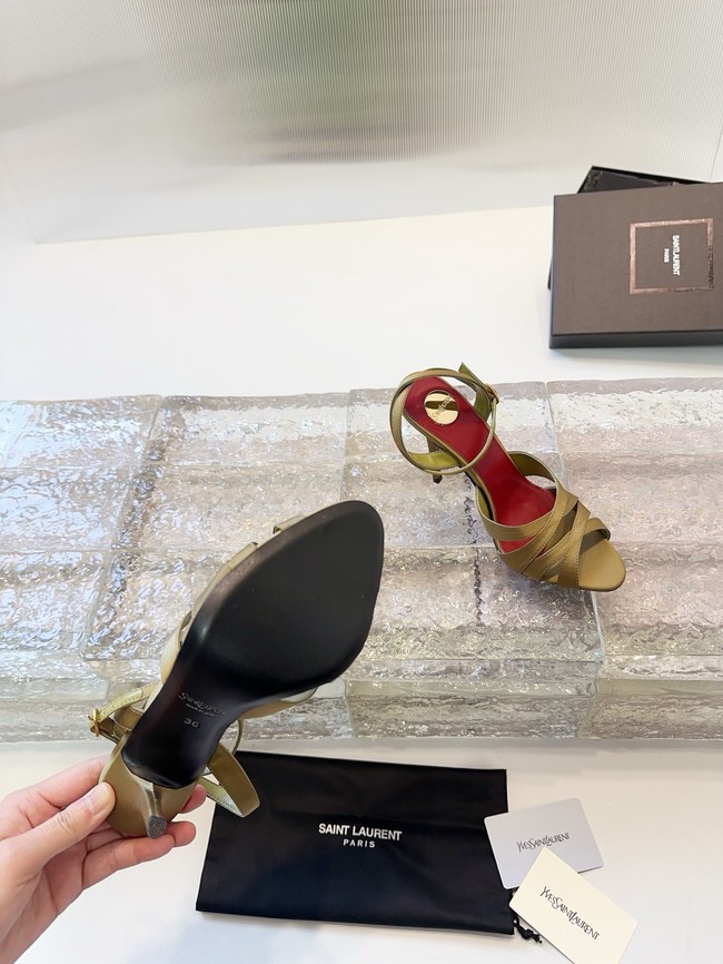 Saint Laurent CHANDELLE sandals in satin crepe 21047-2