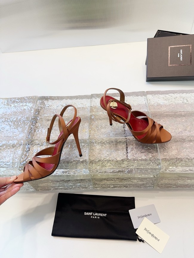 Saint Laurent CHANDELLE sandals in satin crepe 21047-3