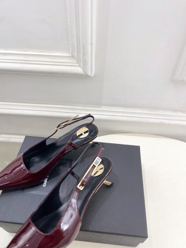 Saint Laurent JEANNE slingback pumps leather 21051-3