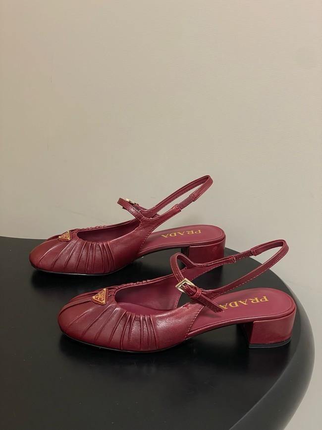 PRADA leather slingback Sandals 21056-4