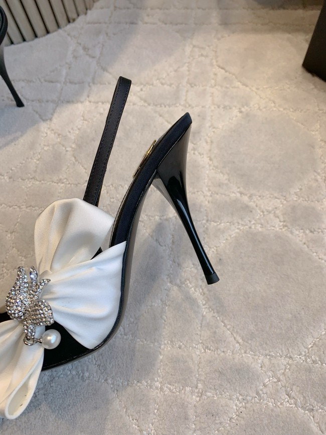 Saint Laurent AMALIA slingback pumps in satin crepe 21072-1