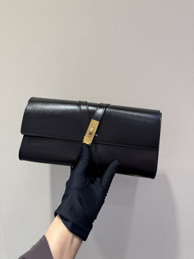 Hermes swift Leather Clutch 37568 black