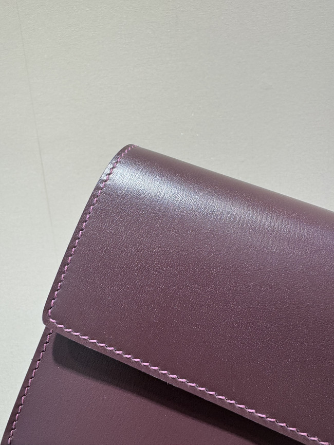 Hermes swift Leather Clutch 37568 burgundy