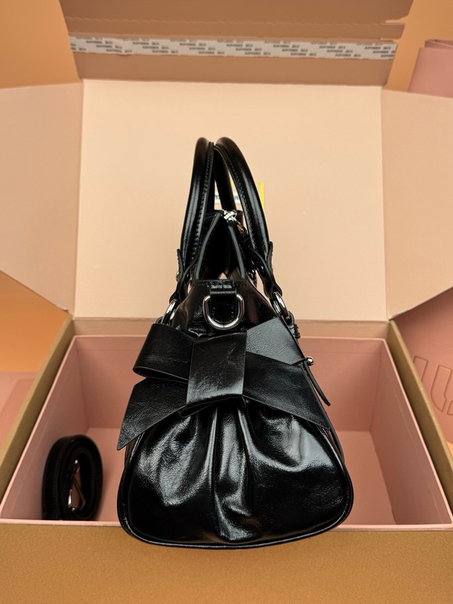 MIU MIU Original Leather Top Handle Bag 3598 black