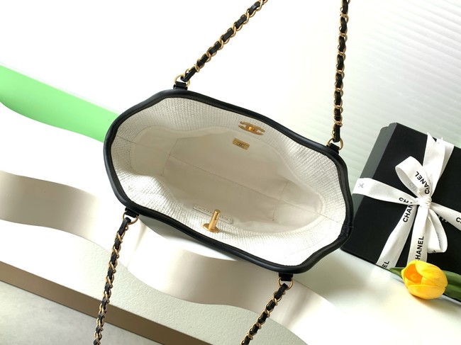 CHANEL Small Tote Braided Raffia AS6015 white