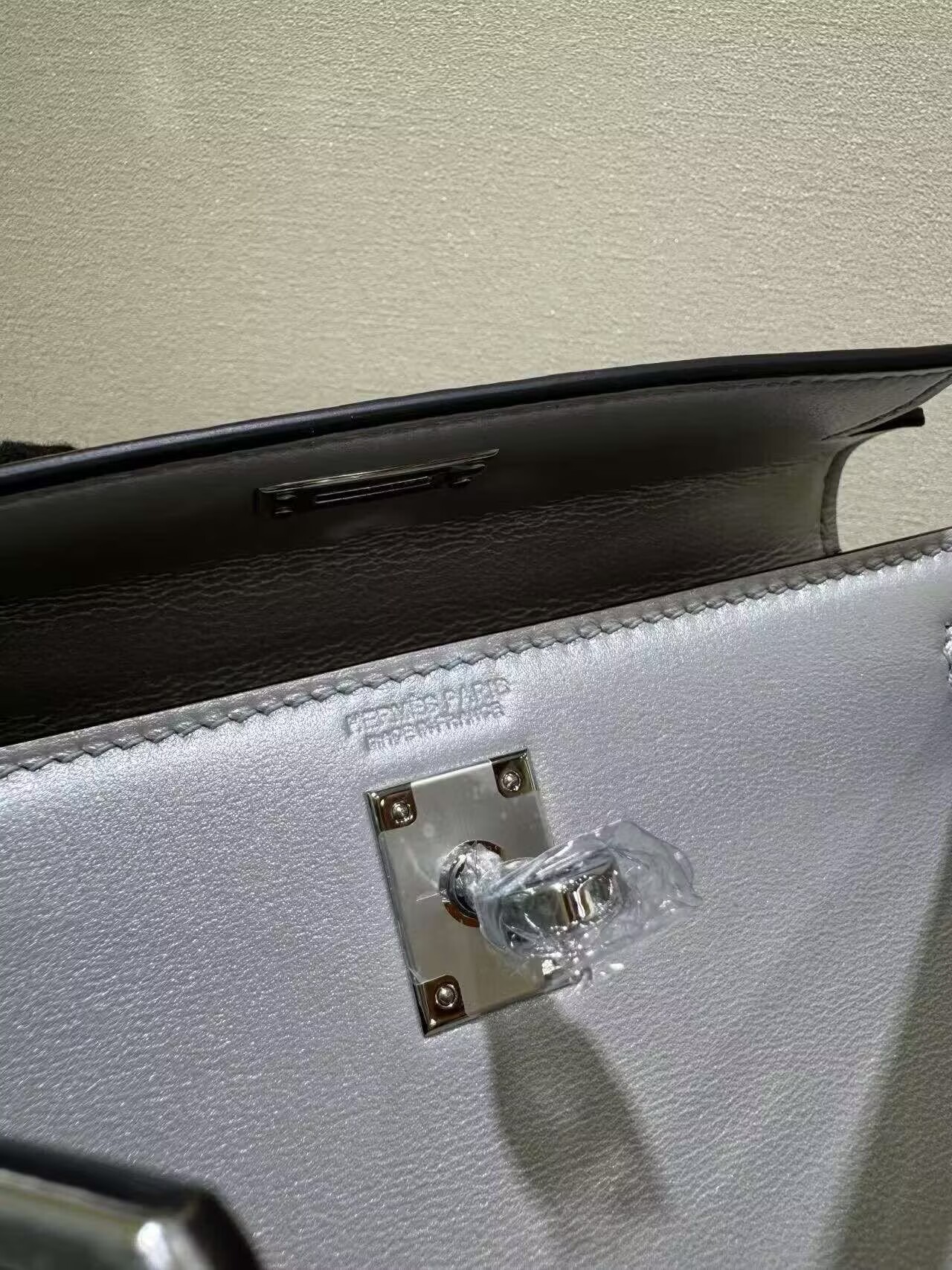 Hermes Kelly 19cm Shoulder Bags Original Swift Leather KL19 Silver