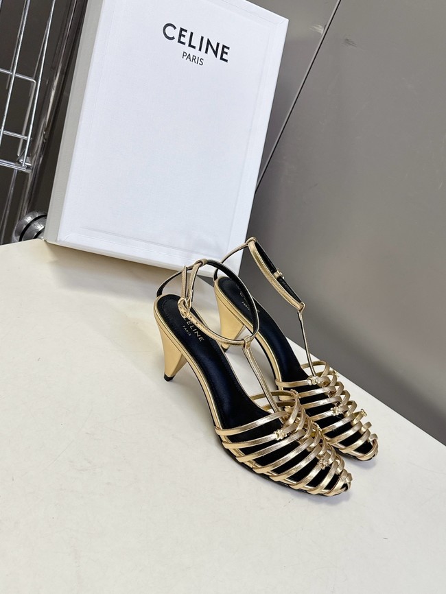 CELINE CAGE HEELED SANDAL IN GOATSKIN 36633-1