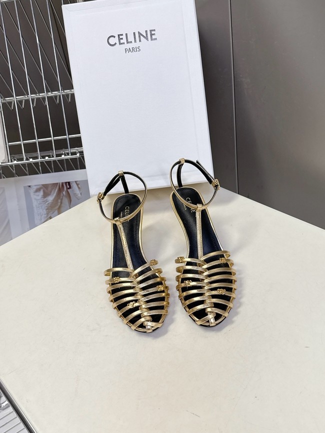 CELINE CAGE HEELED SANDAL IN GOATSKIN 36633-1