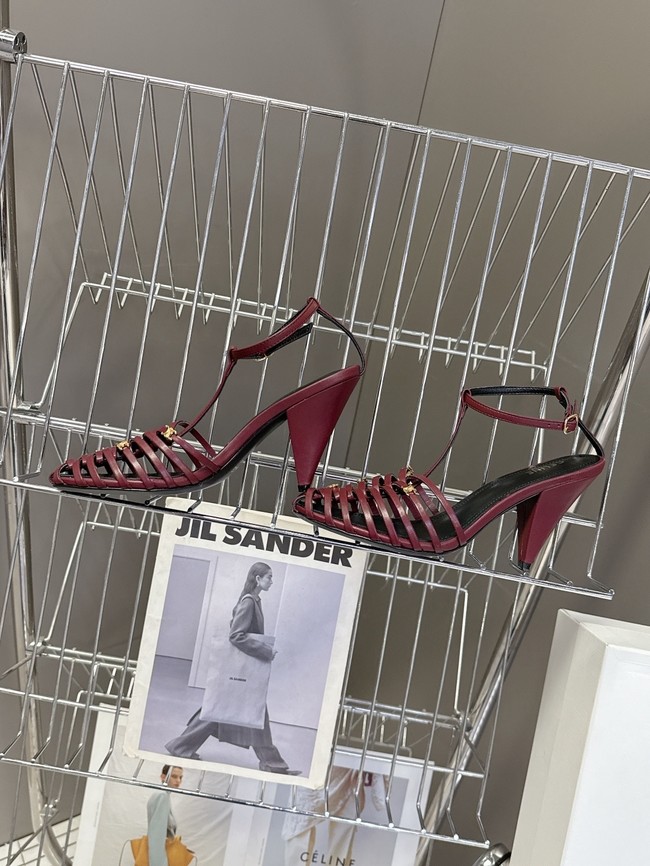 CELINE CAGE STRAPPY SANDAL IN LAMINATED LAMBSKIN 36657-4