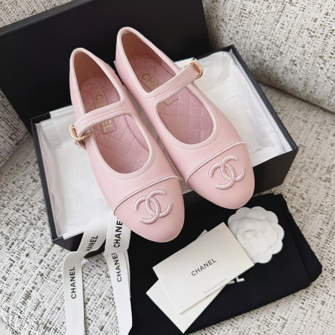 Chanel Ballet Flats Shoes 73013 Pink