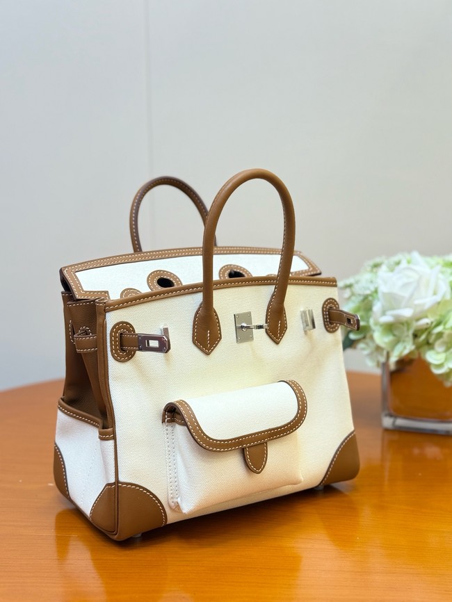 Hermes Birkin Toile & Cuir H6987-11