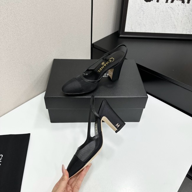 Chanel Slingbacks Mesh & Grosgrain 66937-1