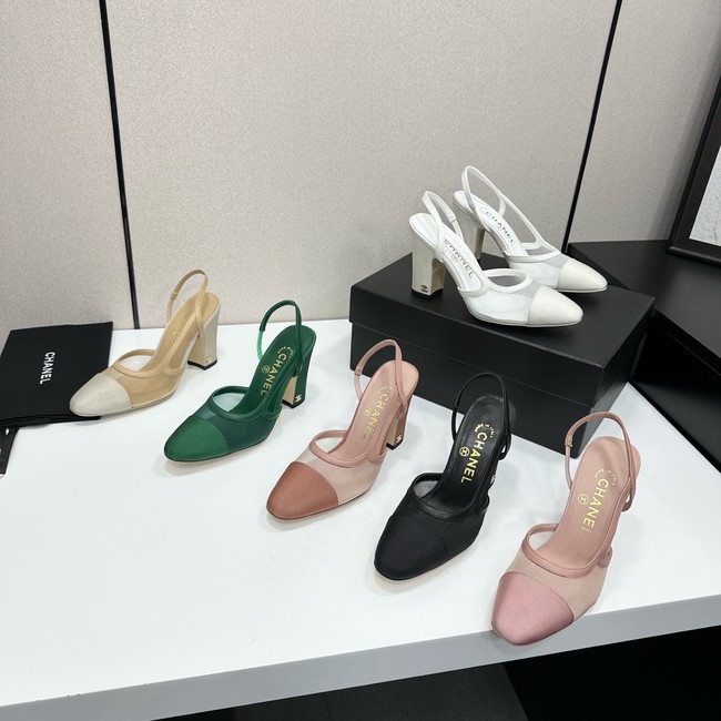 Chanel Slingbacks Mesh & Grosgrain 66937-4