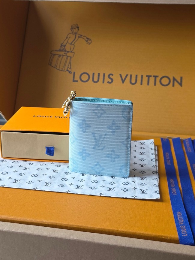 Louis Vuitton Charms Pocket Wallet M27679 light blue