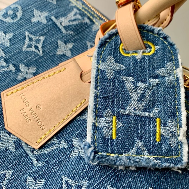 Louis Vuitton NEW Speedy Soft 30 M14430 Blue Denim