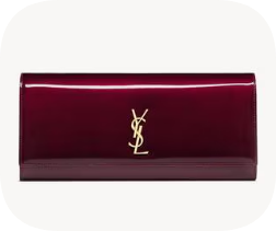 SAINT LAURENT KATE clutch in patent leather 851921 BURGUNDY
