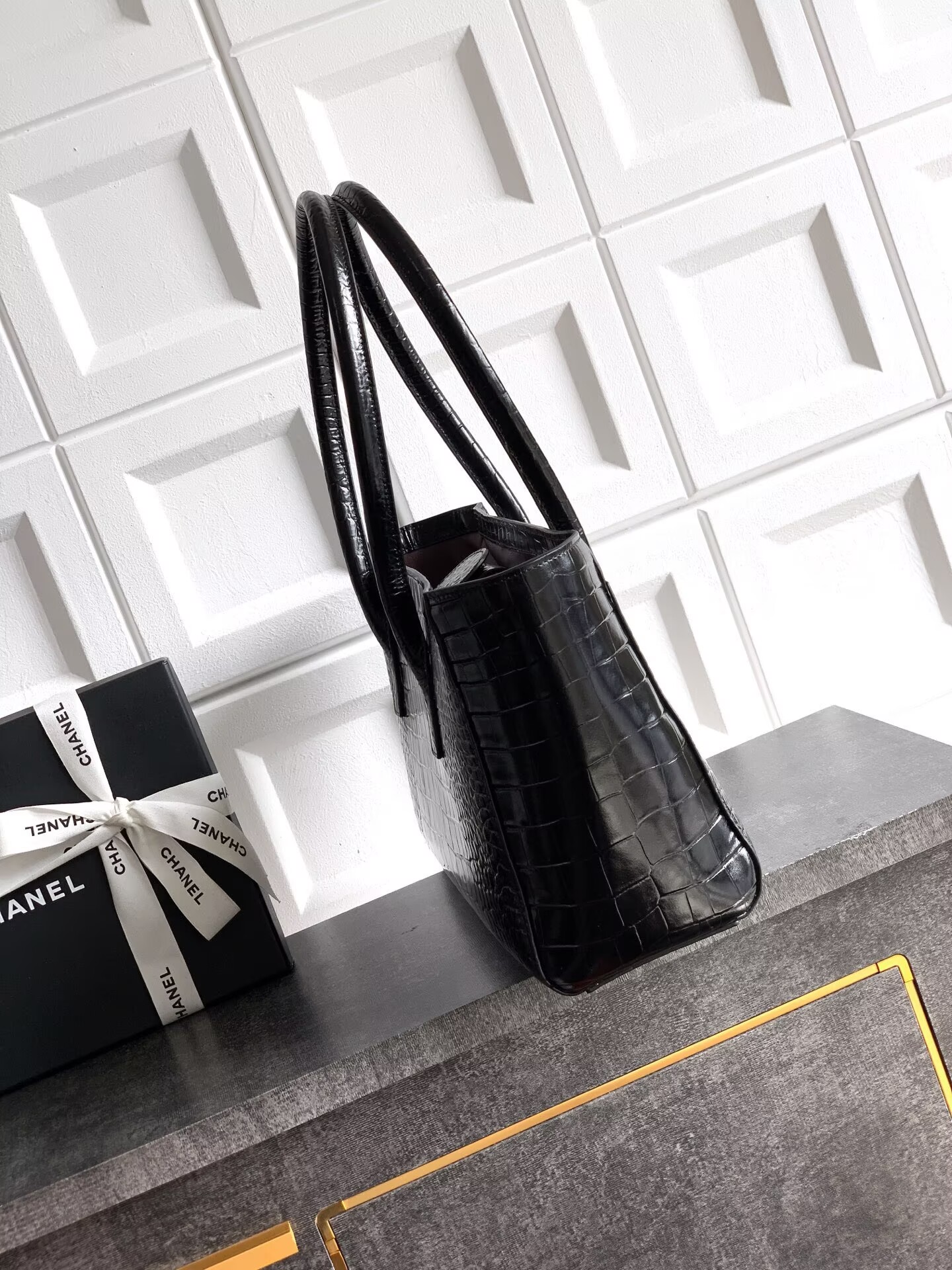 Chanel 2026SS Original Crocodile Leather A31021 Black