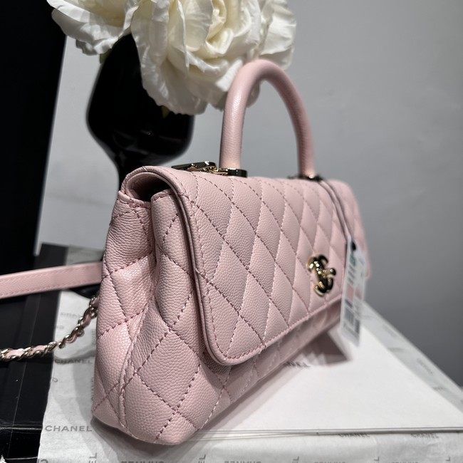 Chanel Maxi Flap Bag With Top Handle AS6091 pink
