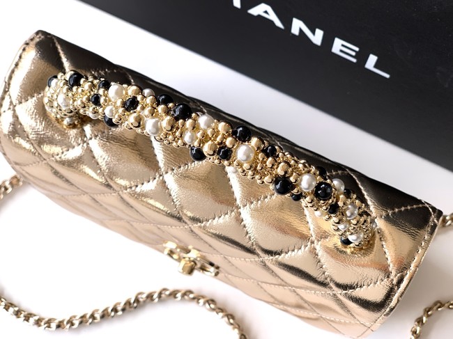 Chanel Mini Flap Bag with Top Handle AS5984 gold