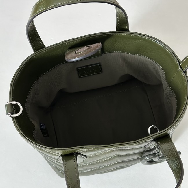 Gucci GG Marmont small tote bag 855391 dark green