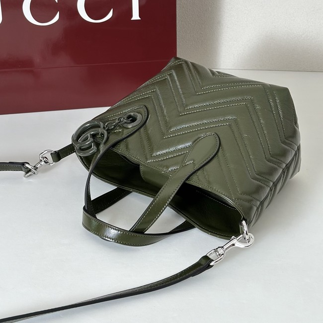 Gucci GG Marmont small tote bag 855391 dark green