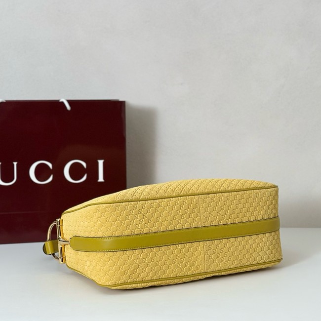 Gucci medium suede shoulder bag 862530 yellow