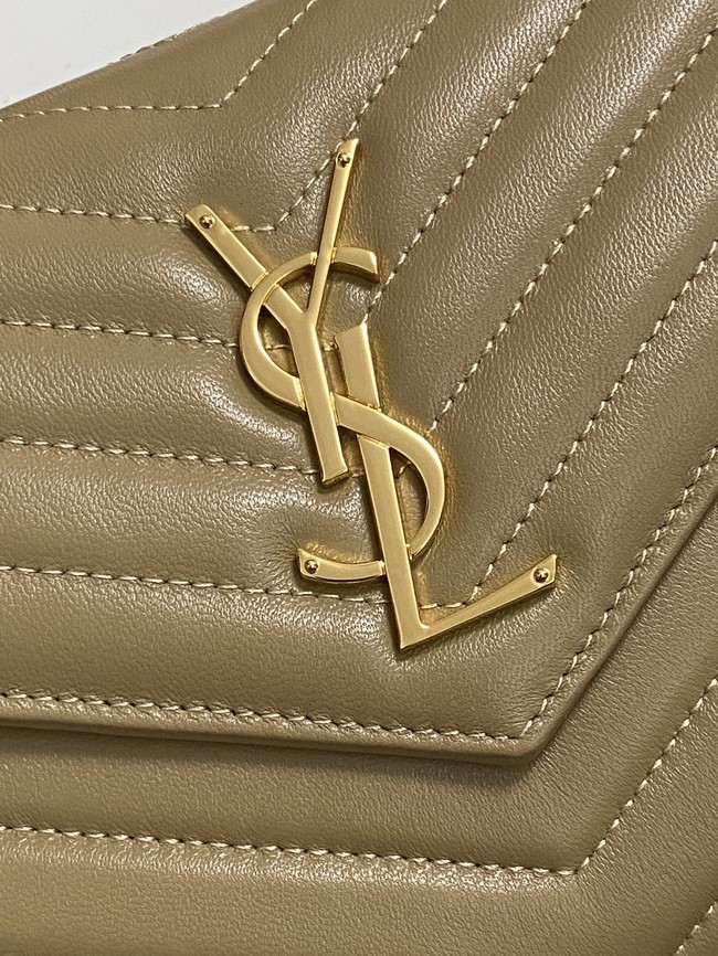 SAINT LAURENT WOC Classic Monogramme Flap Bag 360452 Apricot