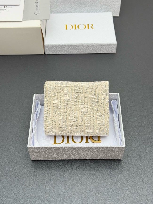 Dior Saddle Bloom Card Holder S5652 Beige