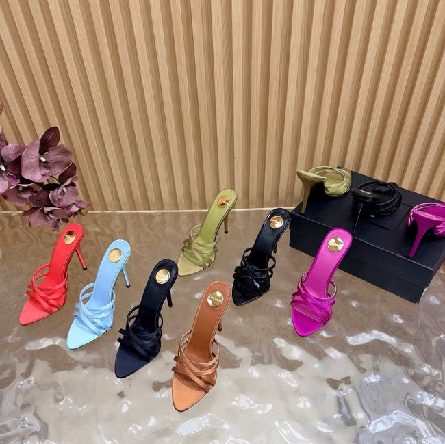 Saint Laurent in satin crepe and rhinestones Heel 9CM 69002-1