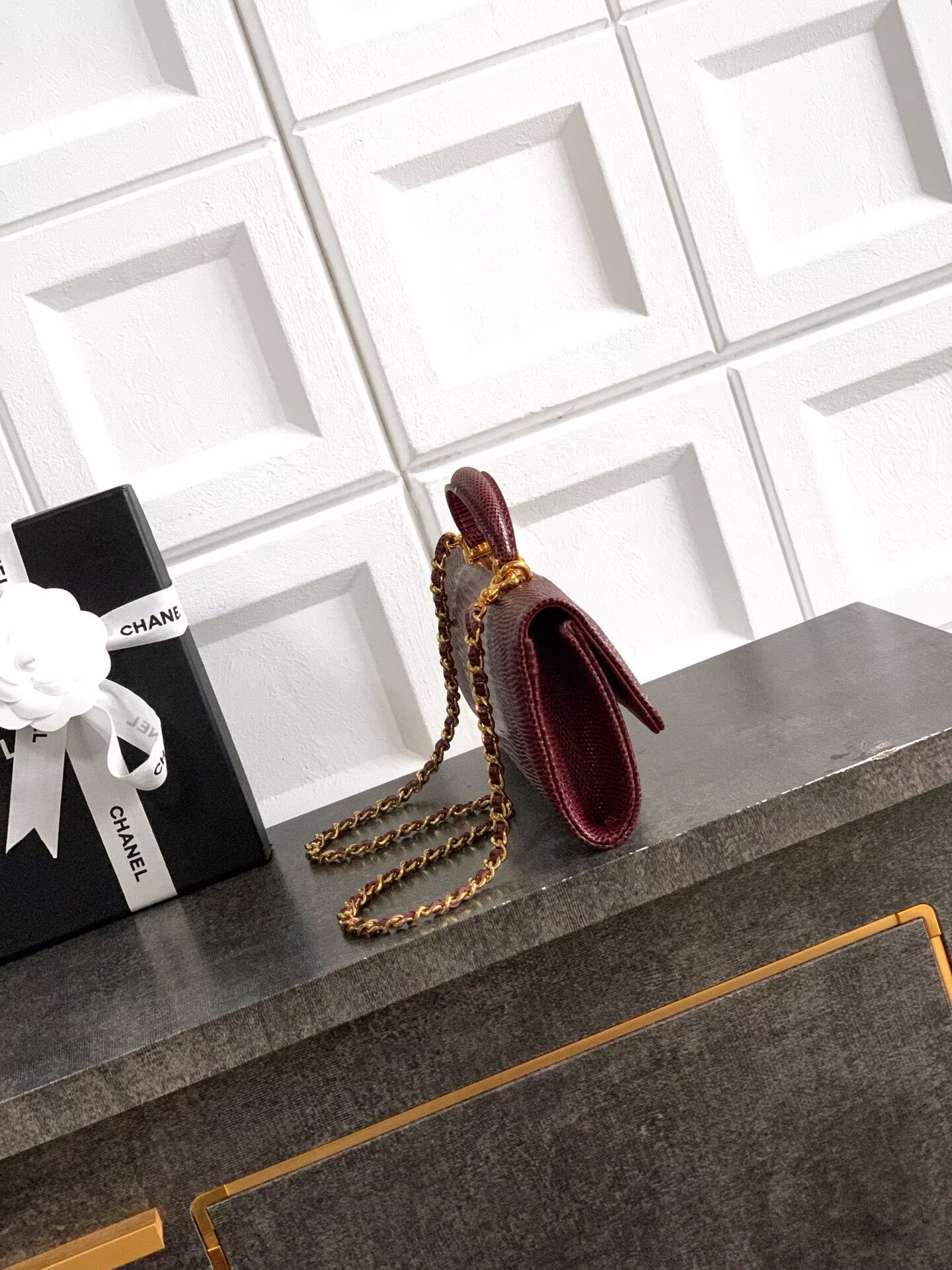 Chanel 26A Original Leather CC Handbag A6430 Burgundy