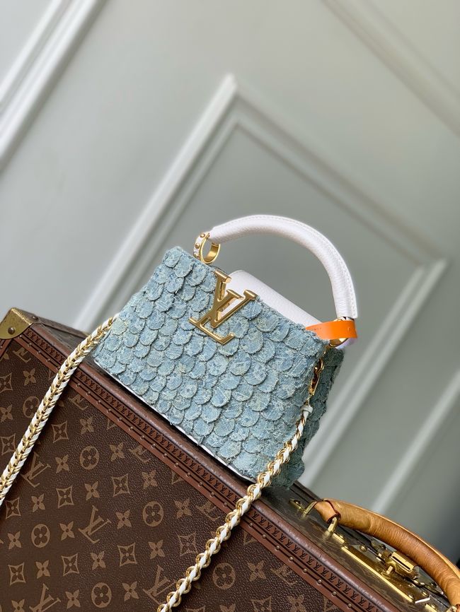 Louis Vuitton Capucines Mini M28305 Blue Denim