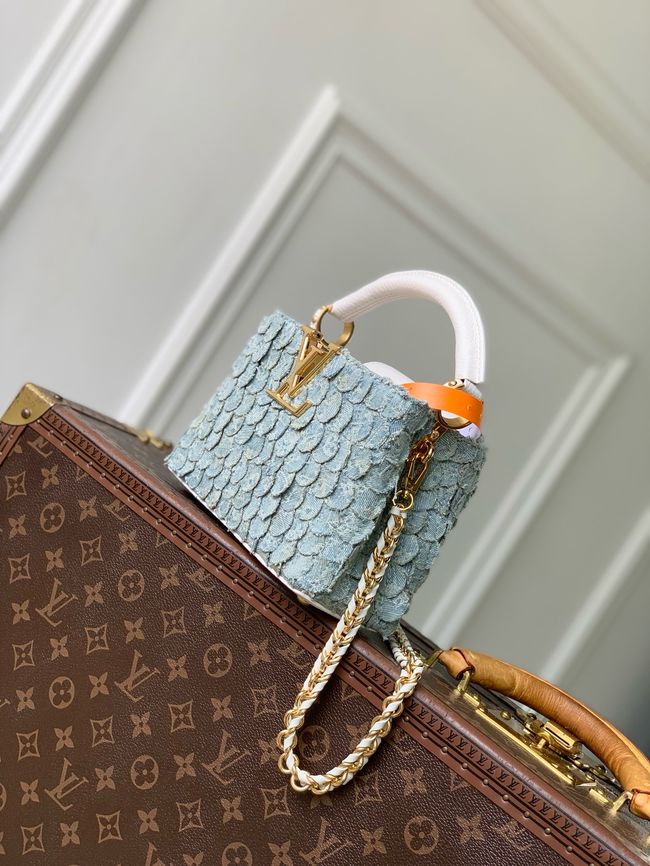 Louis Vuitton Capucines Mini M28305 Blue Denim