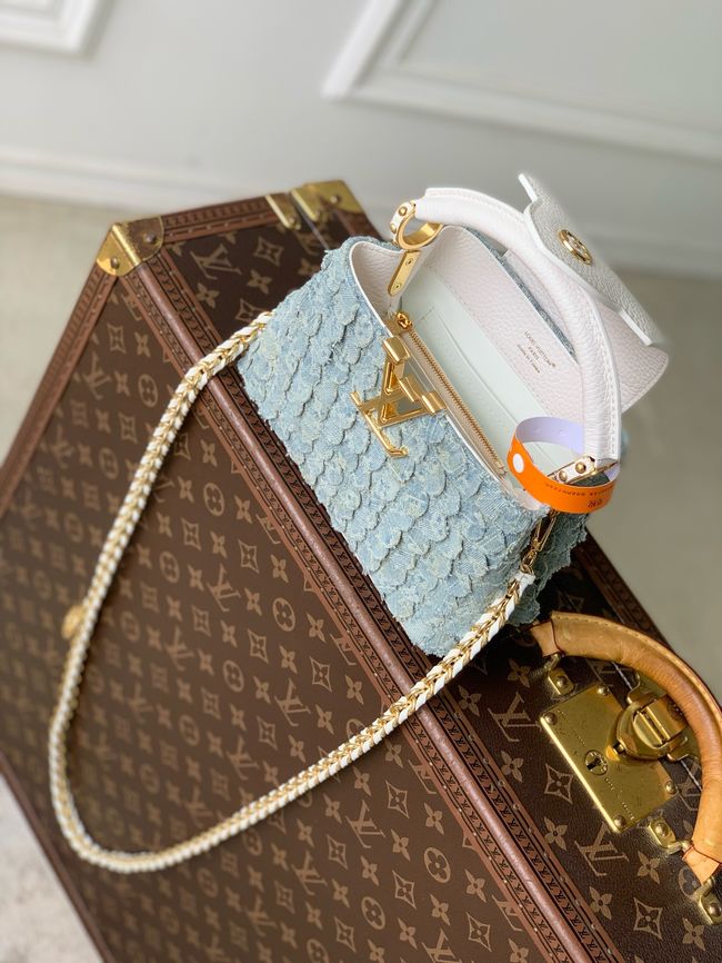 Louis Vuitton Capucines Mini M28305 Blue Denim