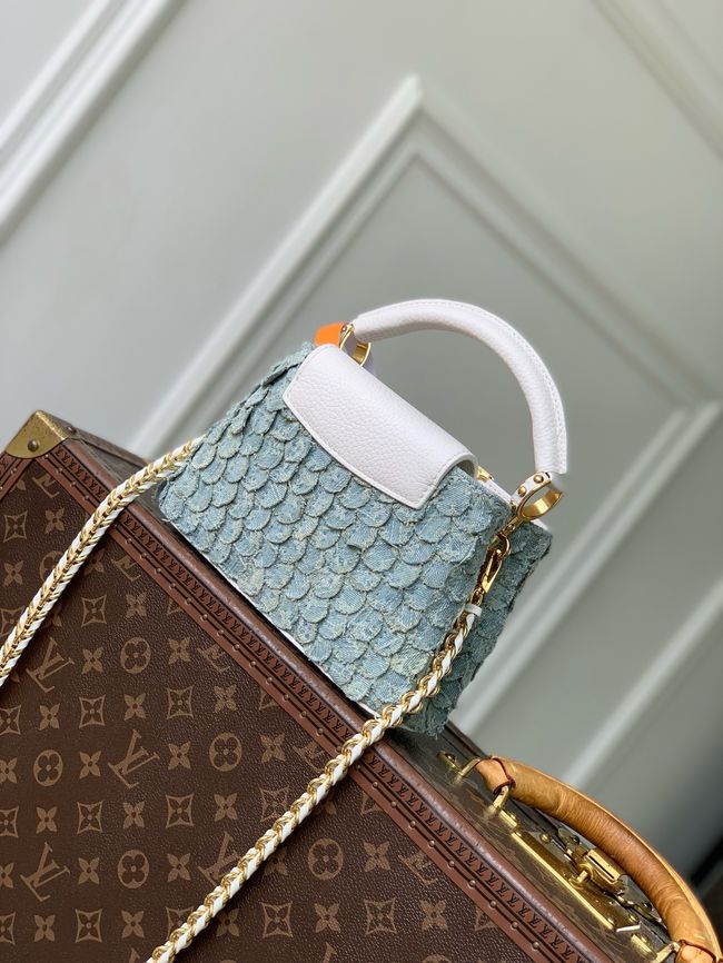 Louis Vuitton Capucines Mini M28305 Blue Denim