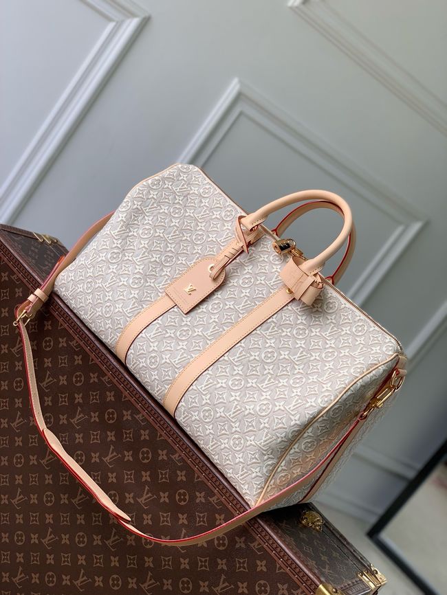 Louis Vuitton Keepall Bandouliere 45 M29670 Peuplier Beige