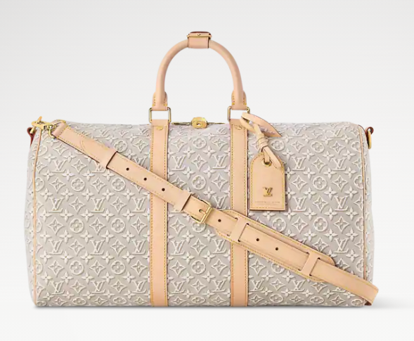 Louis Vuitton Keepall Bandouliere 45 M29670 Peuplier Beige