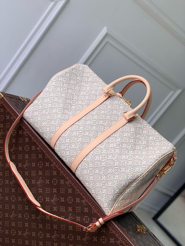 Louis Vuitton Keepall Bandouliere 45 M29670 Peuplier Beige