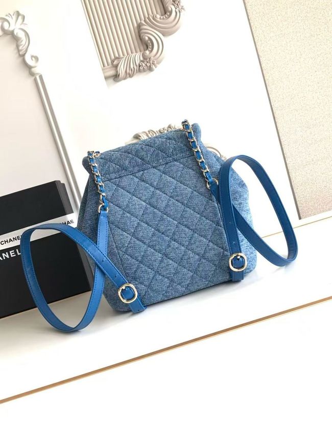 CHANEL Backpack AS3618 Denim Blue