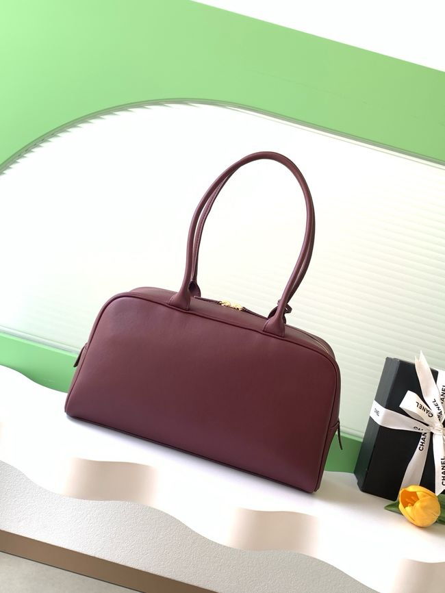 Chanel Large Bowling Bag AS6211 burgundy
