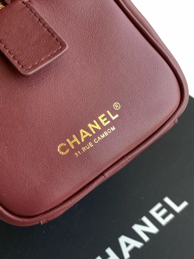 Chanel Large Bowling Bag AS6211 burgundy