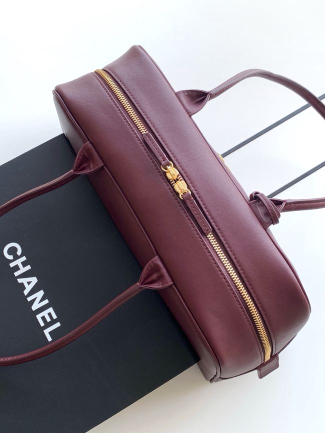 Chanel Large Bowling Bag AS6211 burgundy