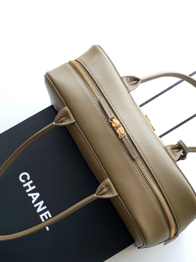 Chanel Large Bowling Bag AS6211 khaki