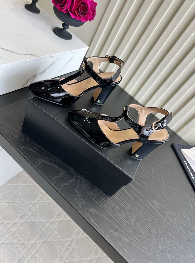Chanel Lambskin Mary Janes high heels 8.5CM 64104-3